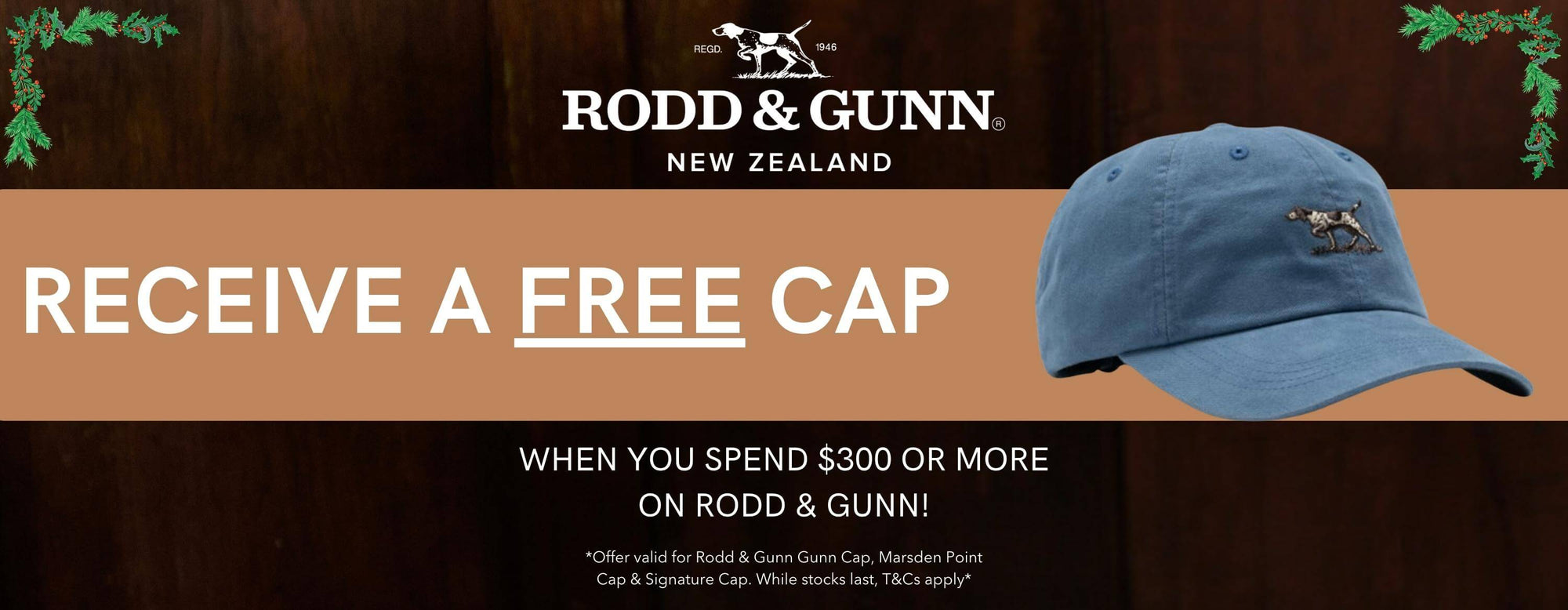 Receive a Free Rodd & Gunn Cap When You Spend Over $300 on Rodd & Gunn