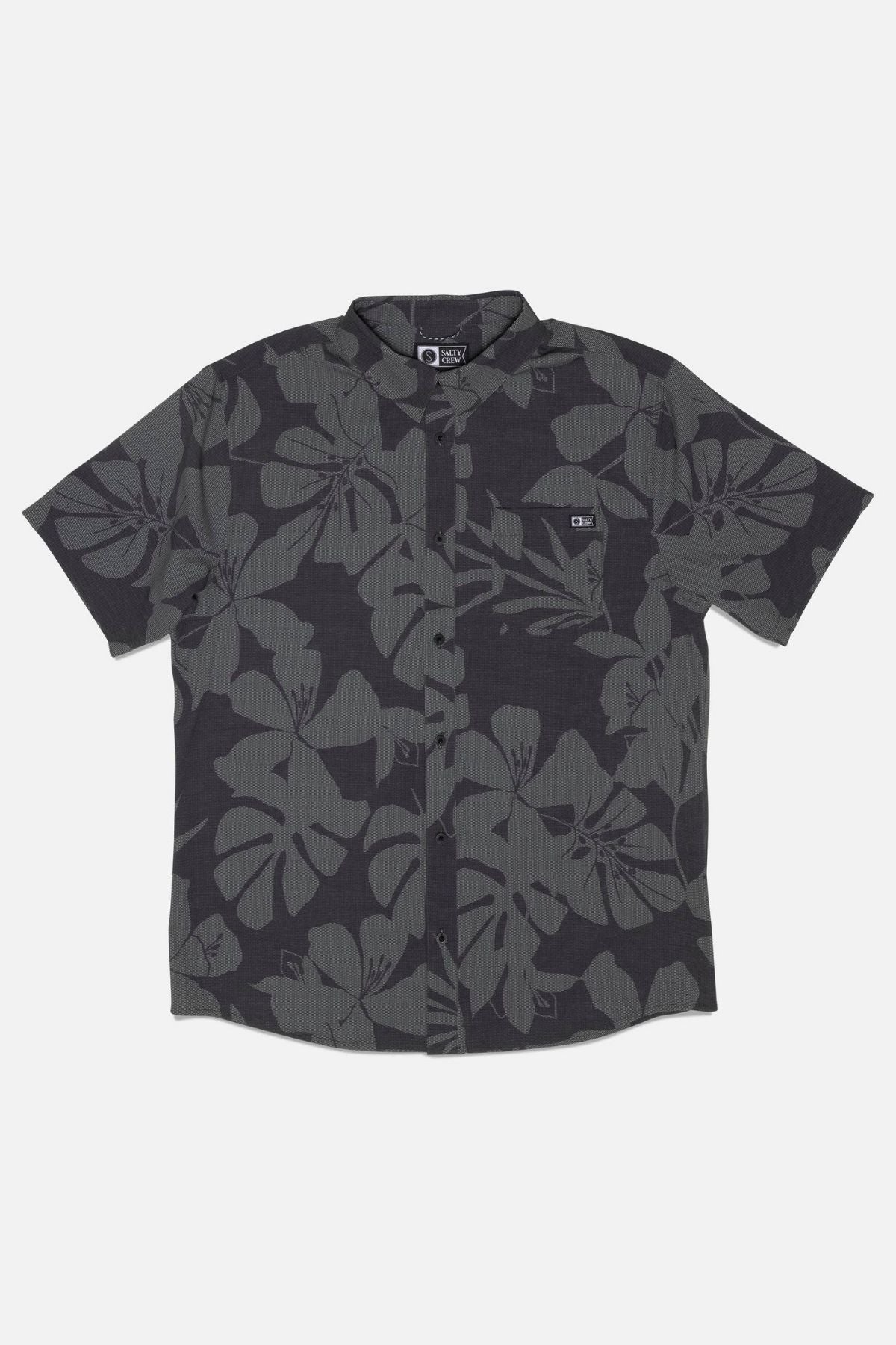 Salty Crew Breezer Perforated Button Up Short Sleeve Shirt