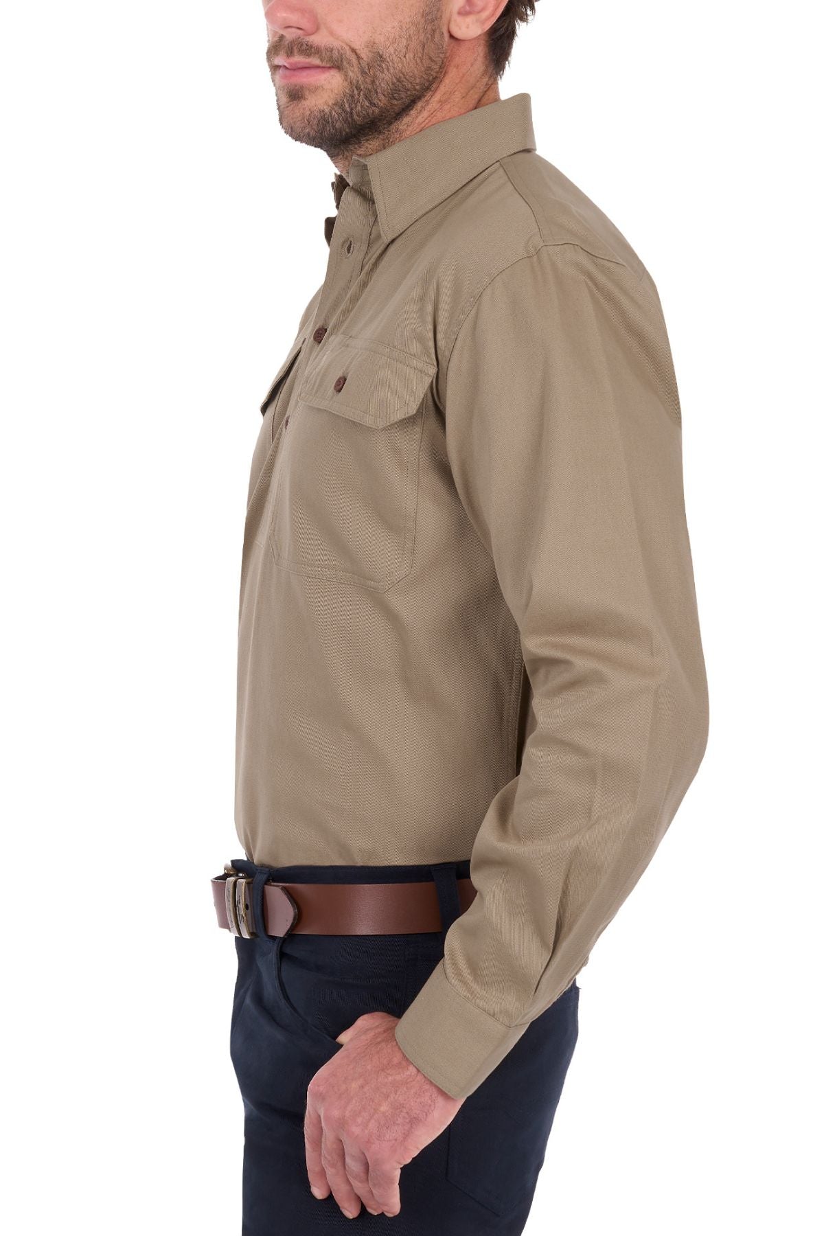 Thomas Cook Heavy Drill Half Placket Shirt