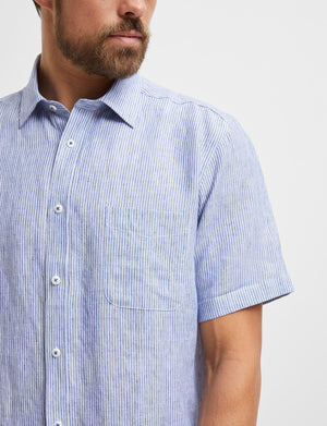 Blazer Edwin Linen Stripe Shirt (4498786386057)