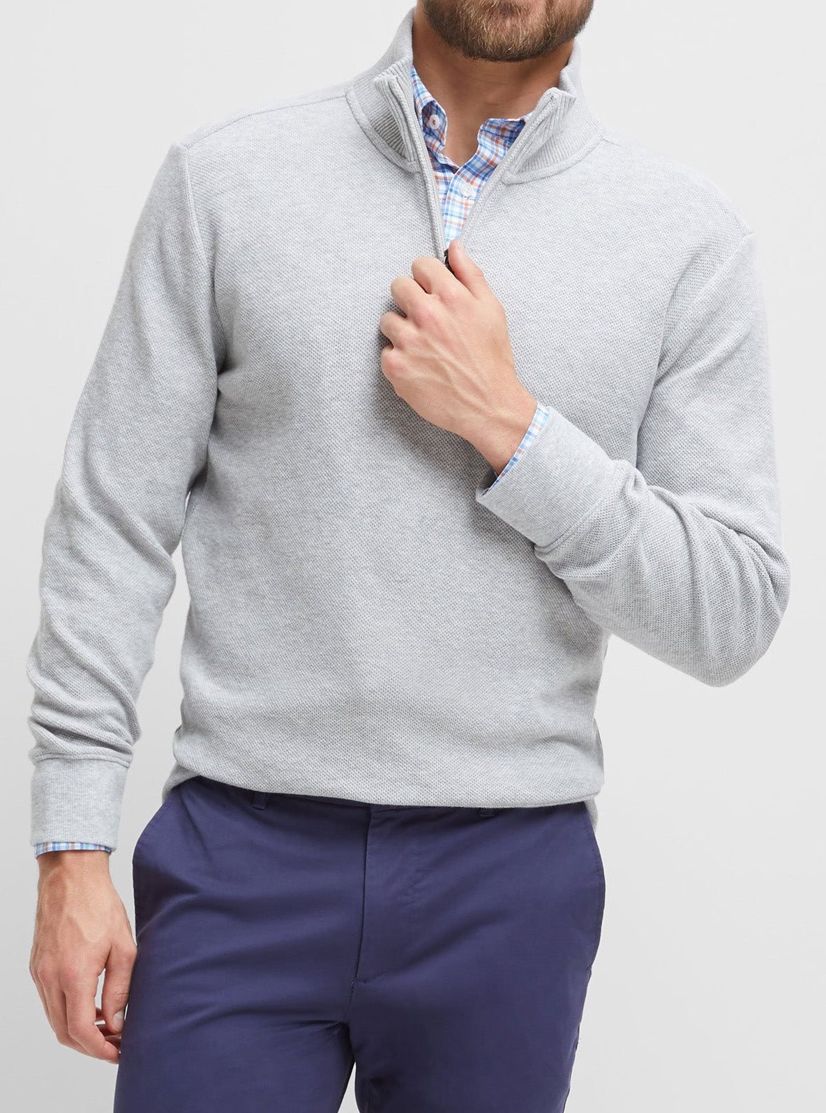 Blazer Russell 1/2 Zip Textured Knit (4498722553993)