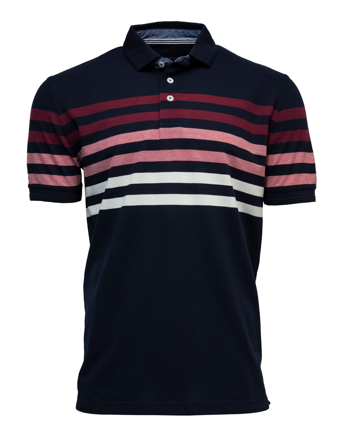 Back Bay Engineered Stripe Pique Polo