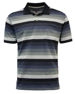 Blue Horizon Jersey Stripe Polo