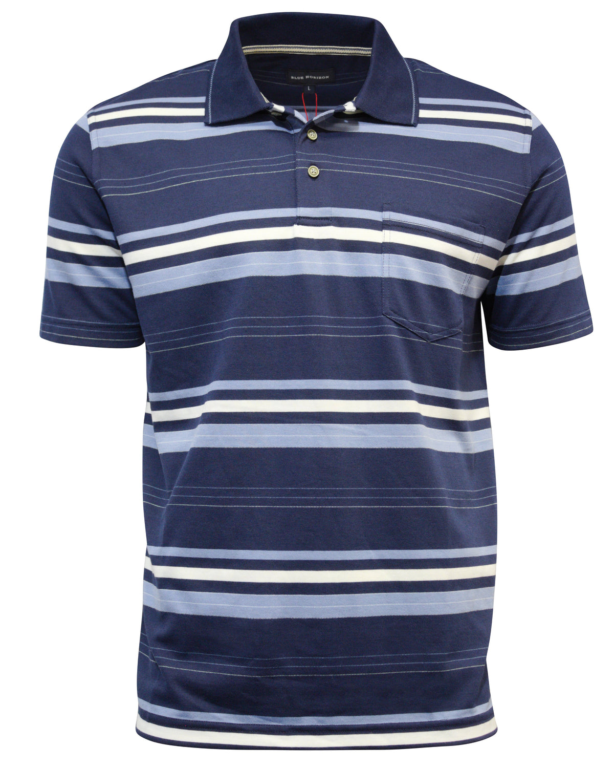 Blue Horizon Jersey Stripe Polo