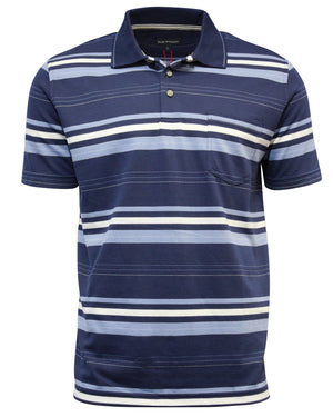 Blue Horizon Jersey Stripe Polo