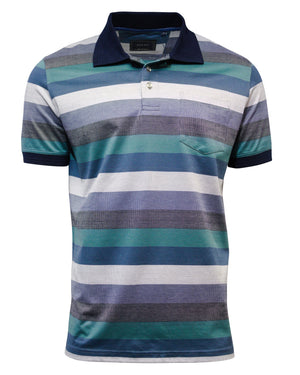 Back Bay Mercerised Cotton Striped Polo