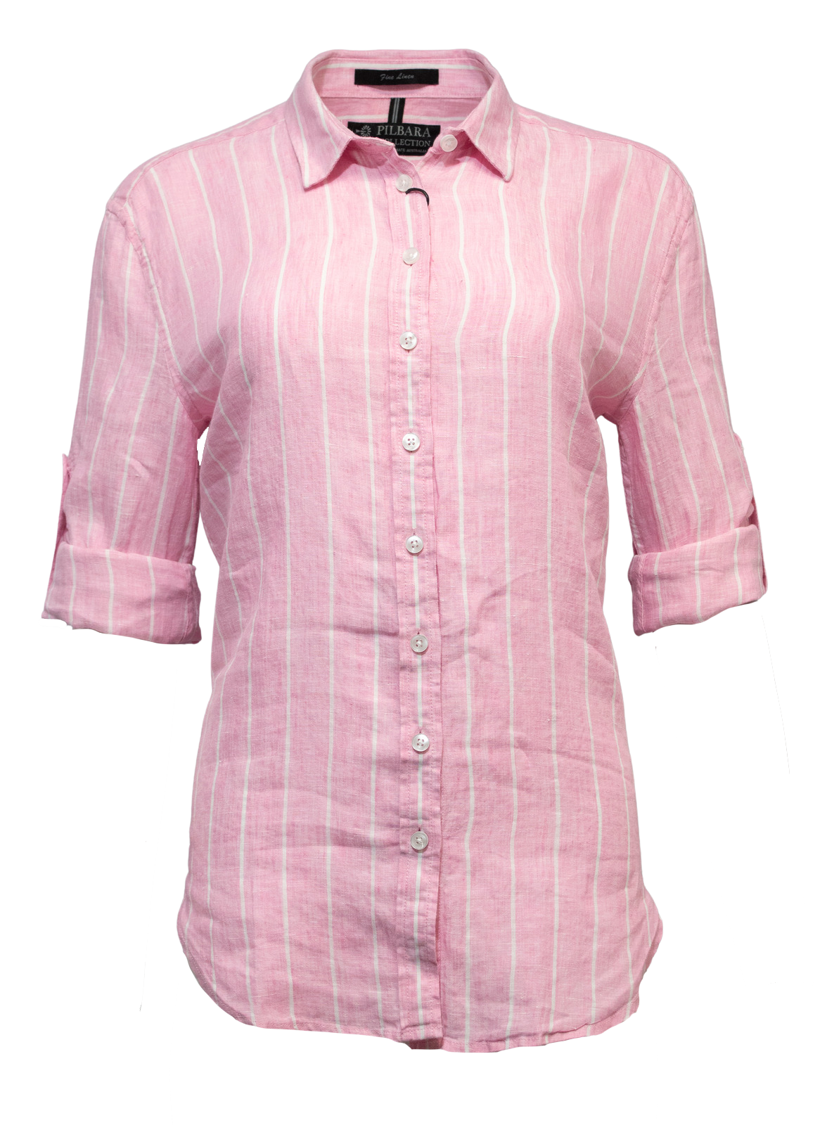 Pilbara Ladies Linen Swiss Tab Shirt - Mainstreet Clothing