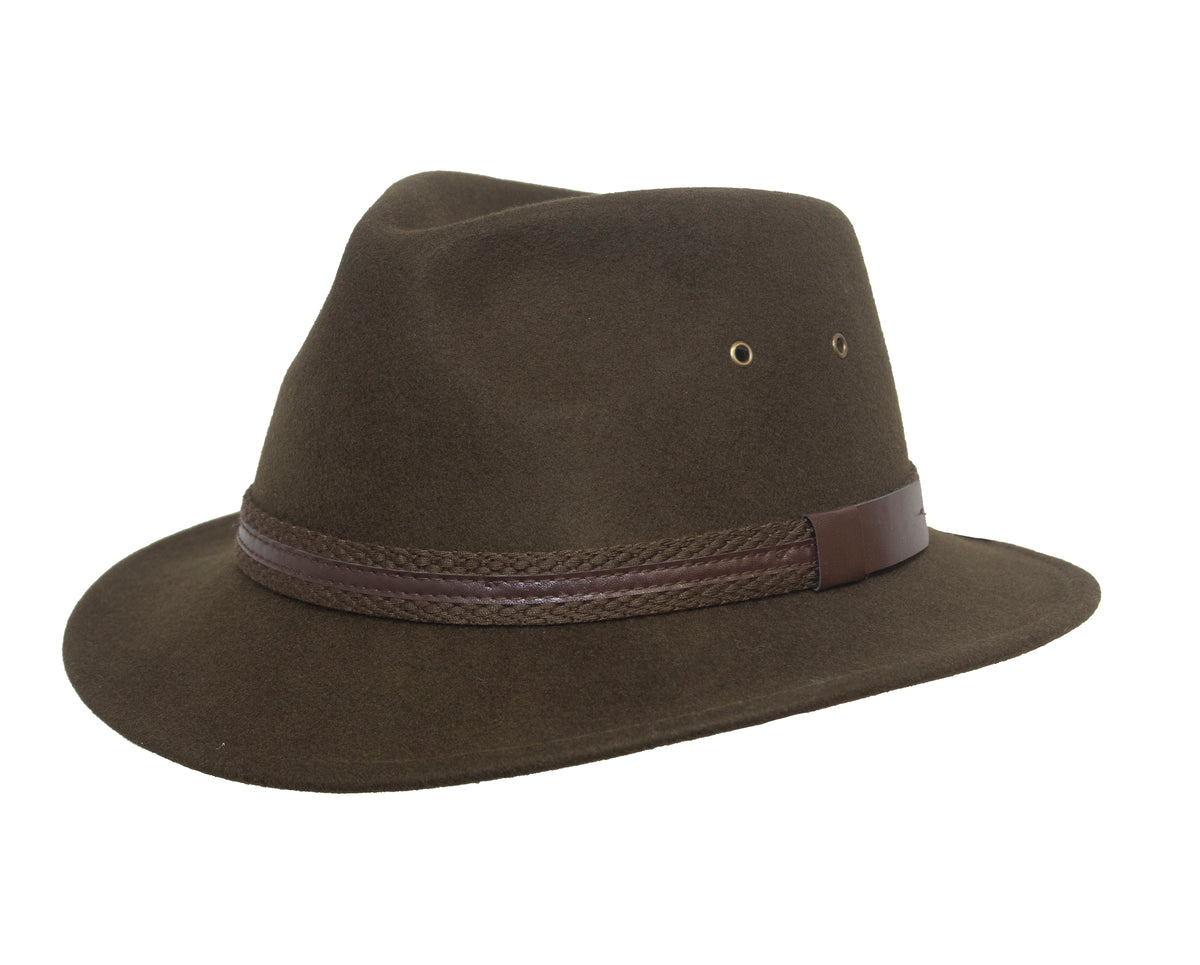 Scala Hudson Wool Felt Outback Hat (5014521217161)