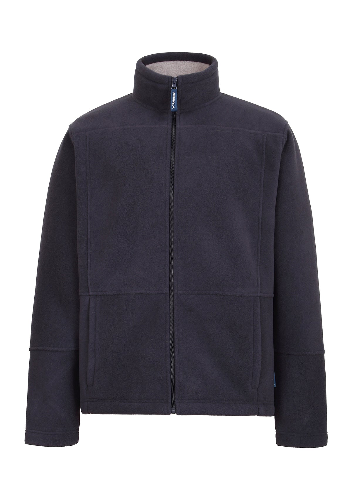 The Rainbird Lumber Jacket is a black polyester jacket featuring a high collar, long sleeves, and a front zipper. It has two pockets on each side and is fleece-lined for warmth, making it ideal for cool weather outings.