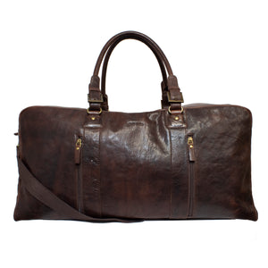 Pierre Cardin Rustic Leather Overnight Bag