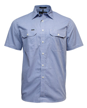Ritemate Pilbara Short Sleeve Check Double Pocket Shirt