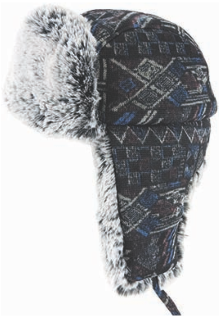 Avenel Jacquard Knit Faux Fur Trapper (5014522232969)