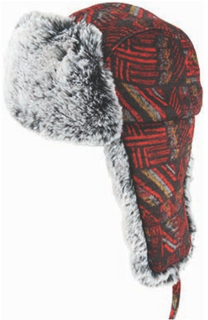 Avenel Jacquard Knit Faux Fur Trapper (5014522232969)
