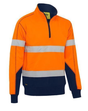Bisley Taped Hi Vis Fleece Pullover With Sherpa Lining