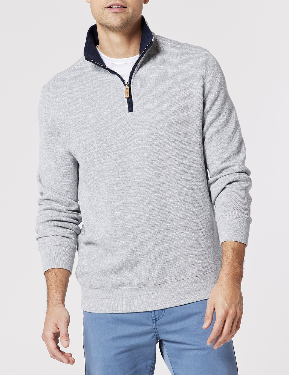 Quarter zip 2025 under blazer