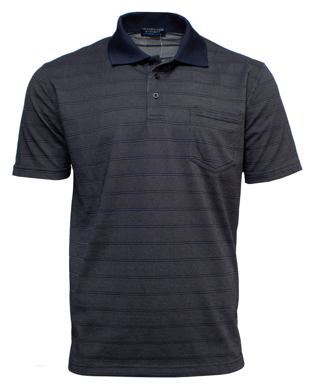Tradewinds Box Stitch Stripe Polo
