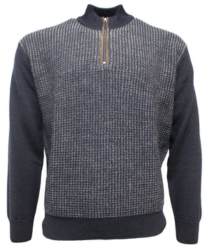Ansett Pure Wool Crow Foot Half Zip (4498692276361)