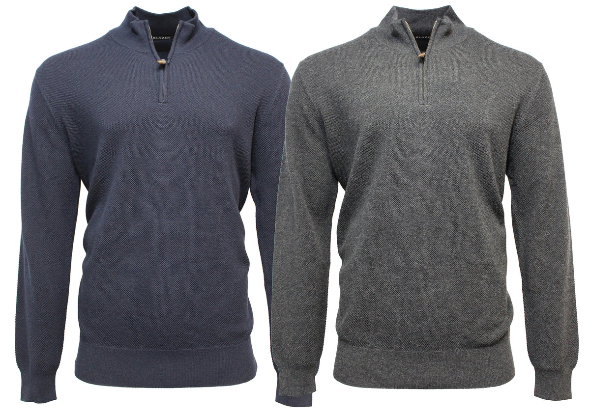 Blazer Merino Cotton Half Zip Knit (4498640601225)