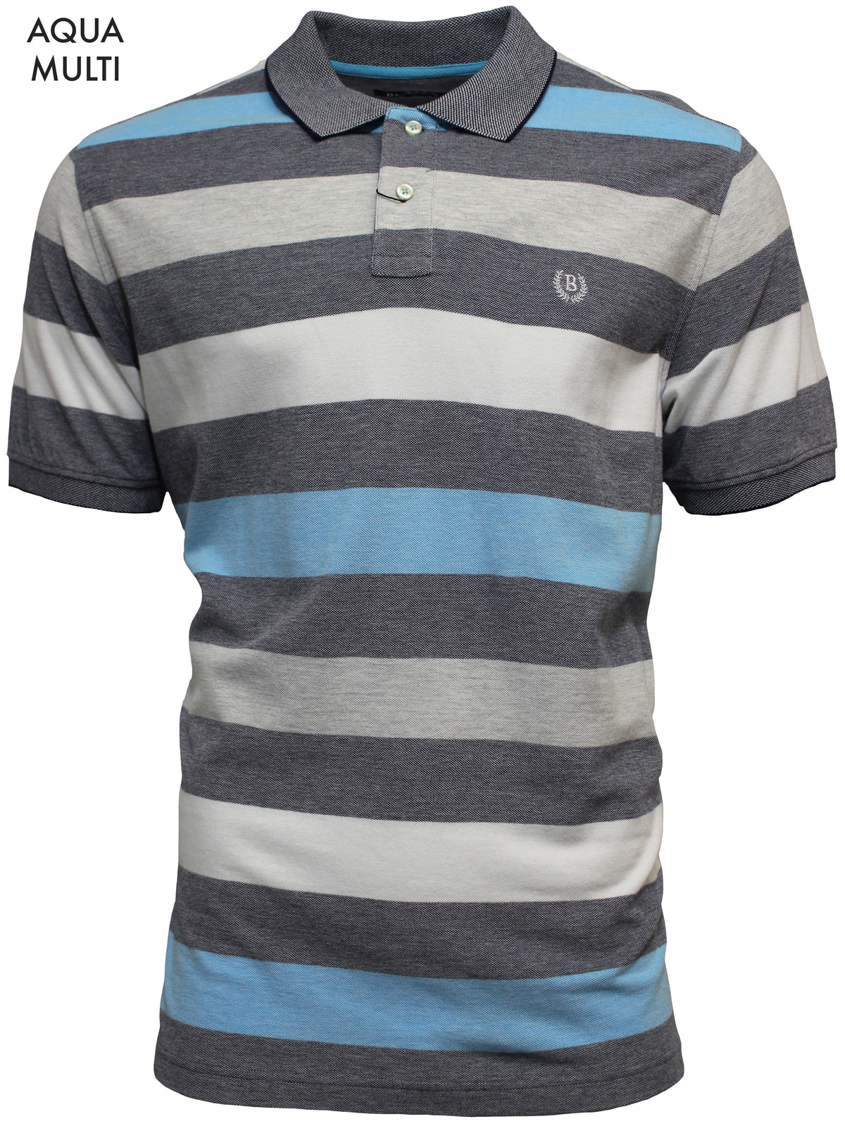 Blazer Miles Oxford Stripe Polo (4498537414793)