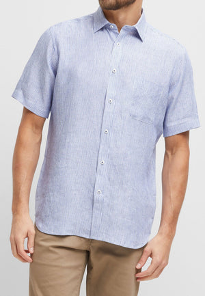 Blazer Edwin Linen Stripe Shirt (4498786386057)