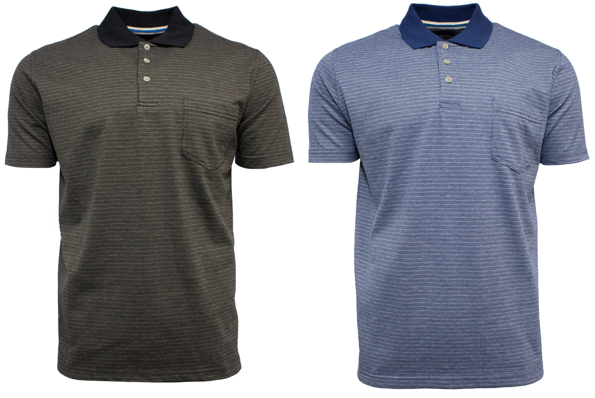 Blue Horizon Poly Cotton Polo (4498773737609)