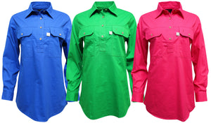 Ritemate Ladies Closed Front Australian Cotton Shirt (4498667765897)