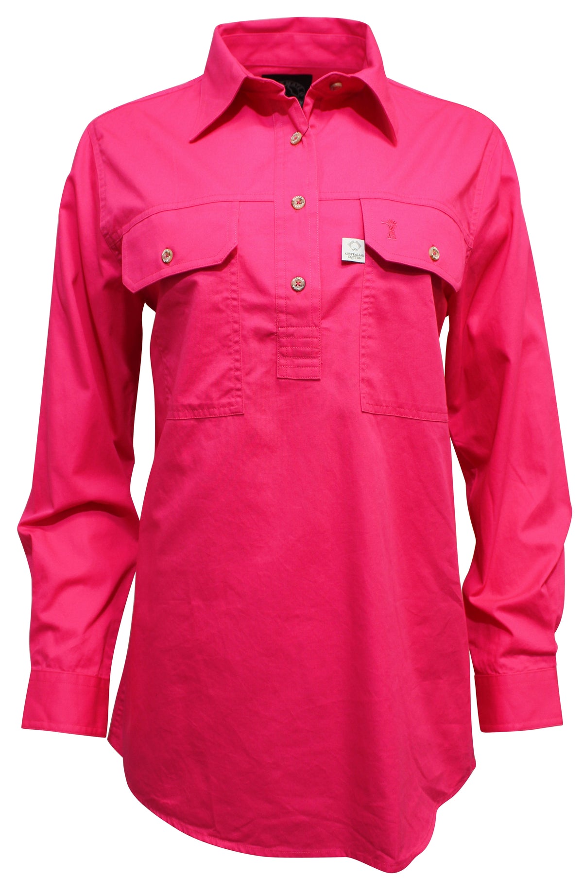 Ritemate Ladies Closed Front Australian Cotton Shirt (4498667765897)