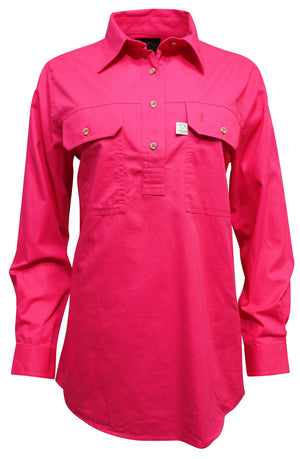 Ritemate Ladies Closed Front Australian Cotton Shirt (4498667765897)